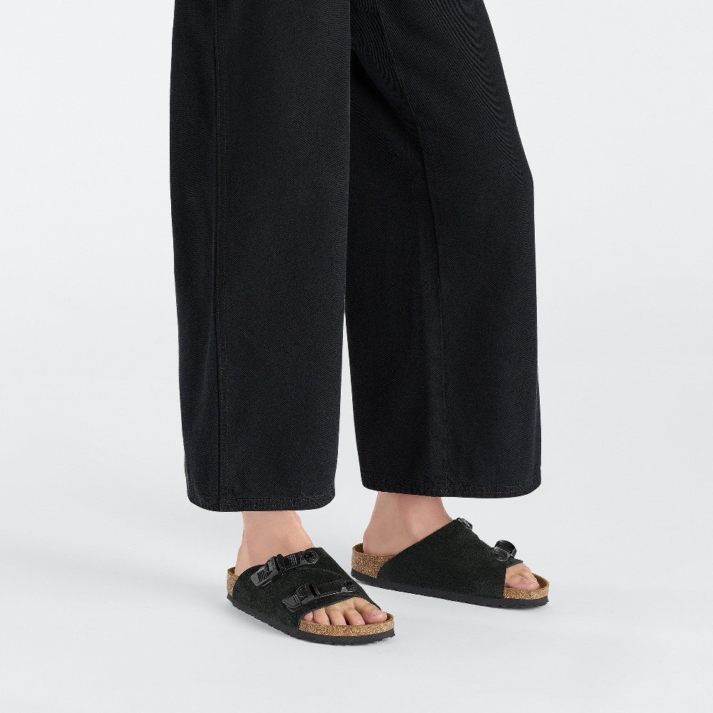 Birkenstock Abrasion Resistant Slide Slippers Unisex Black