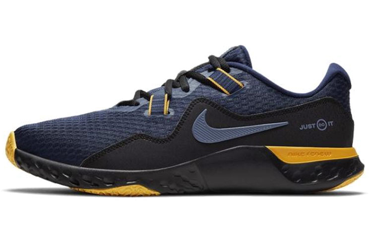 Nike Renew Retaliation TR 2 Cushioning Anti-Slip And Wear-Resistant Low-Top Training Shoes Men's Black Blue Yellow