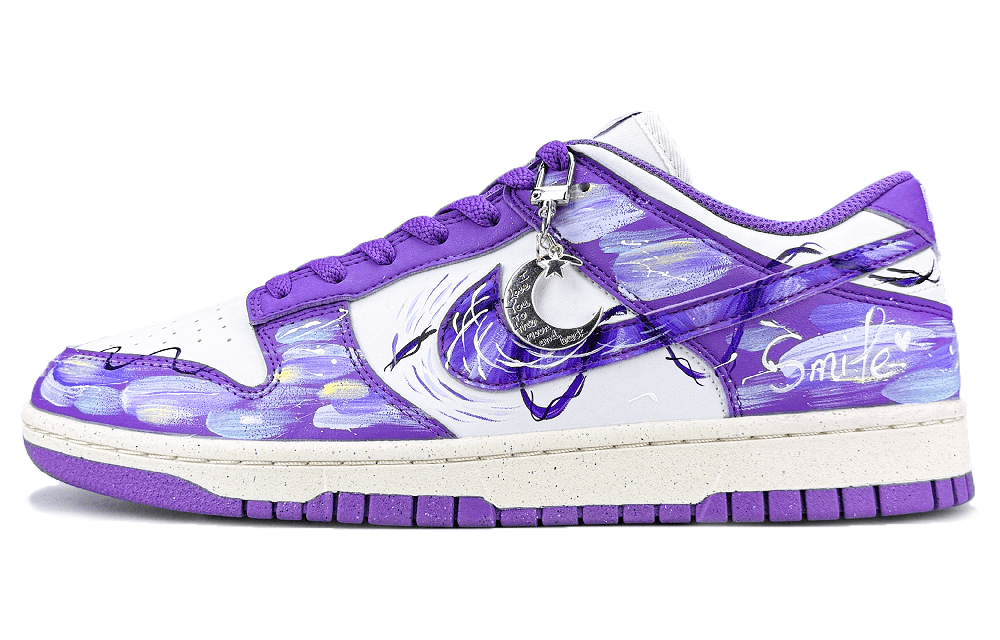 Nike Dunk Abrasion Resistant Low Top Skateboard Shoes Unisex Dream Purple
