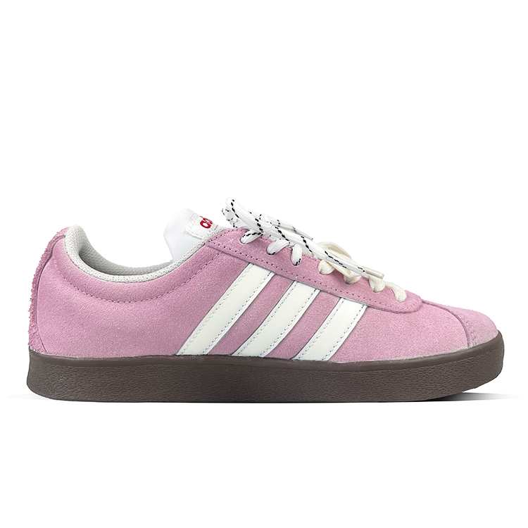 Adidas Neo VL Court 2.0 Anti-Slip Wear-Resistant Low-Top Skateboard Shoes Unisex Pink White
