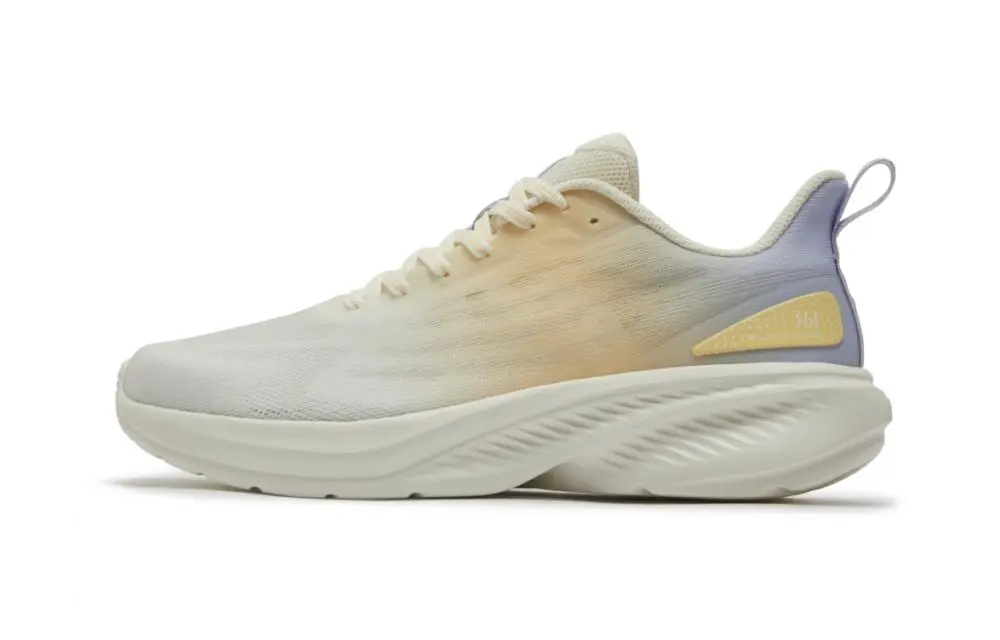 361° Cushioning, Breathable, Lightweight Low Top Casual Sprint Running Shoes Women's Feather White Chalk Purple