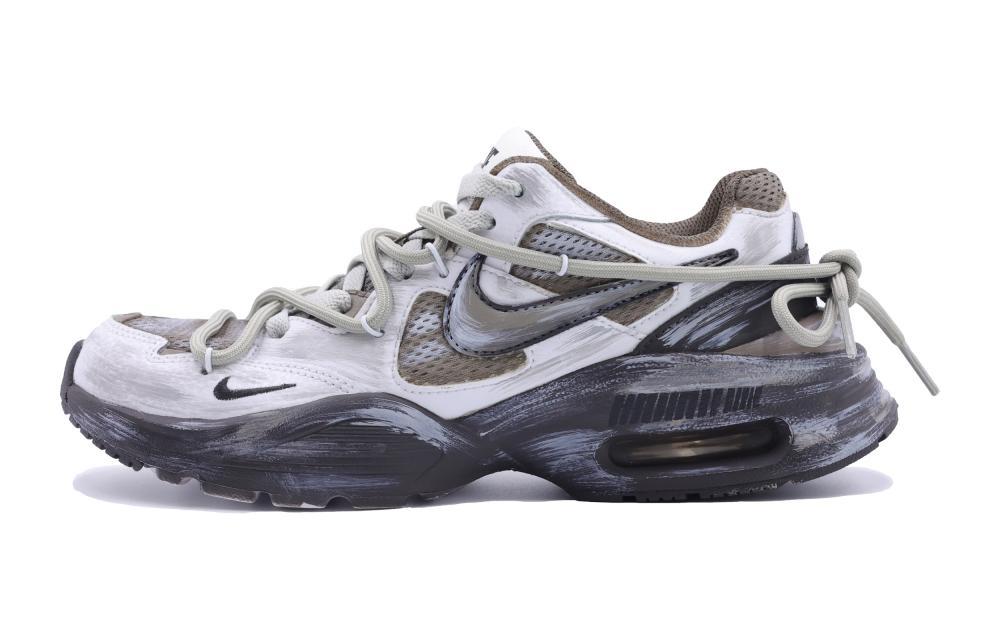 Nike Air Max Fusion Cushioning Anti-Slip And Wear-Resistant Low-Top Running Shoes Women's White Gray Brown