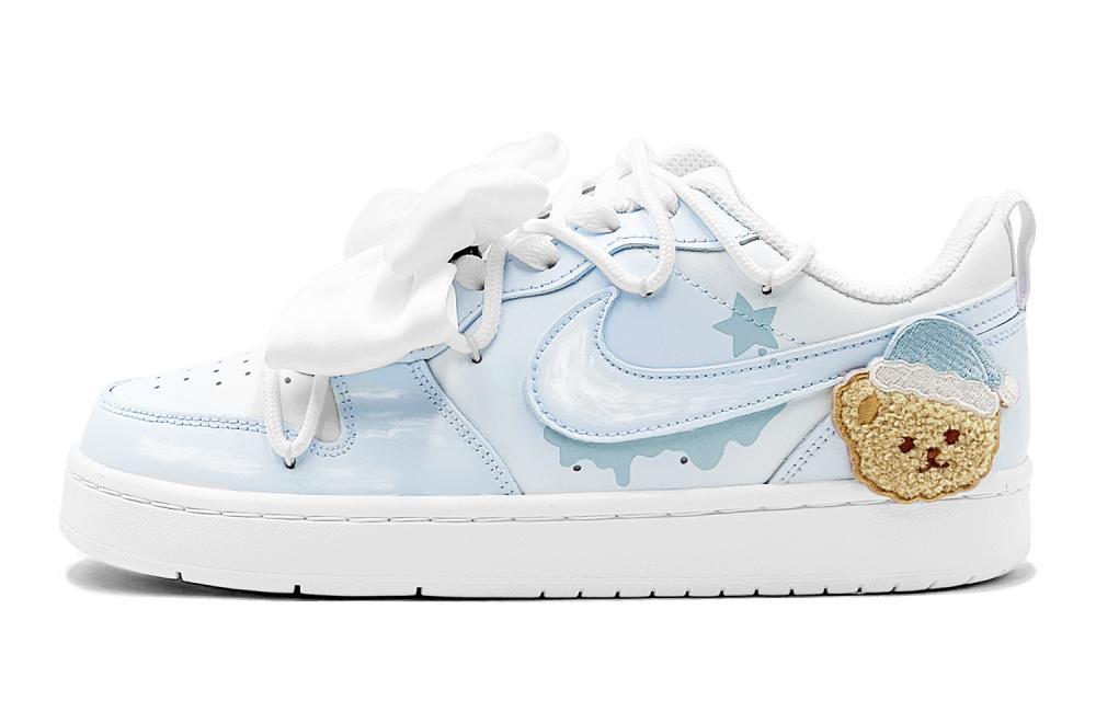 Nike Court Borough Good Night Little Bear Refreshing Sweet Style Slip-Resistant Low-Top Skateboard Shoes GS Blue White купить в интернет-магазине Yoocart с быстрой доставкой по России.