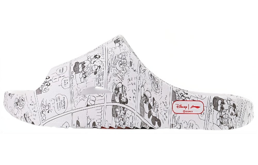 Li Ning X Disney Mickey Mouse Fashion Slippers 'White Multi' Women's
