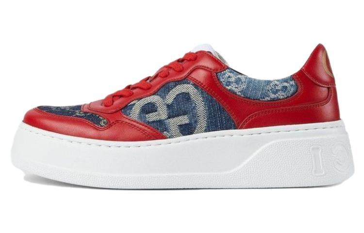 GUCCI Low Top Casual Shoes Women's Red Blue