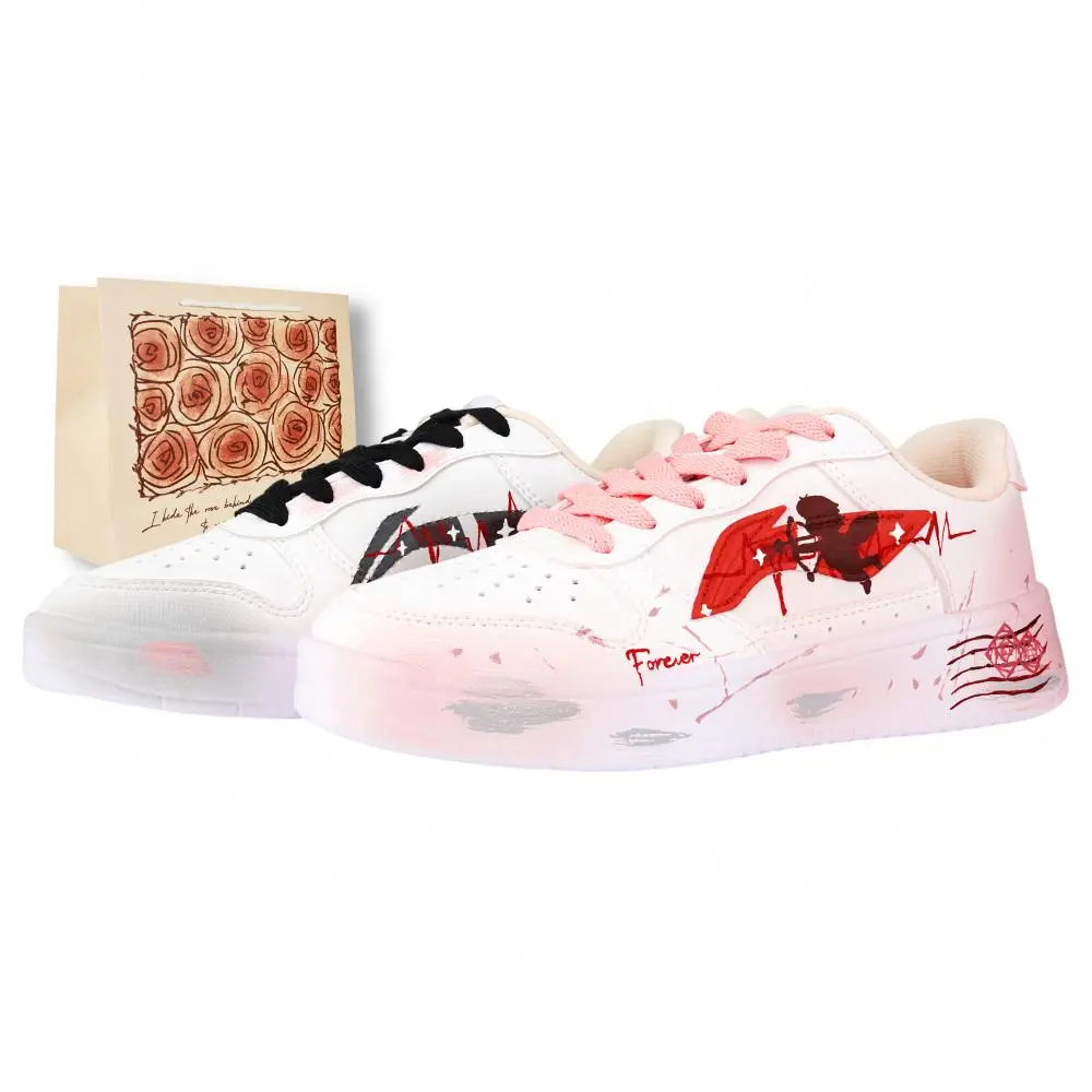LiNing Pontoon Boats Abrasion Resistant, Lightweight, And Breathable Low top Skateboard Shoes Unisex Red Black