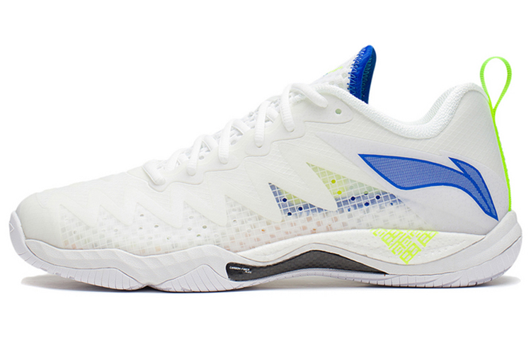 LINING Falcon 5 Badminton Shoes Unisex Low top Standard White/Crystal Blue