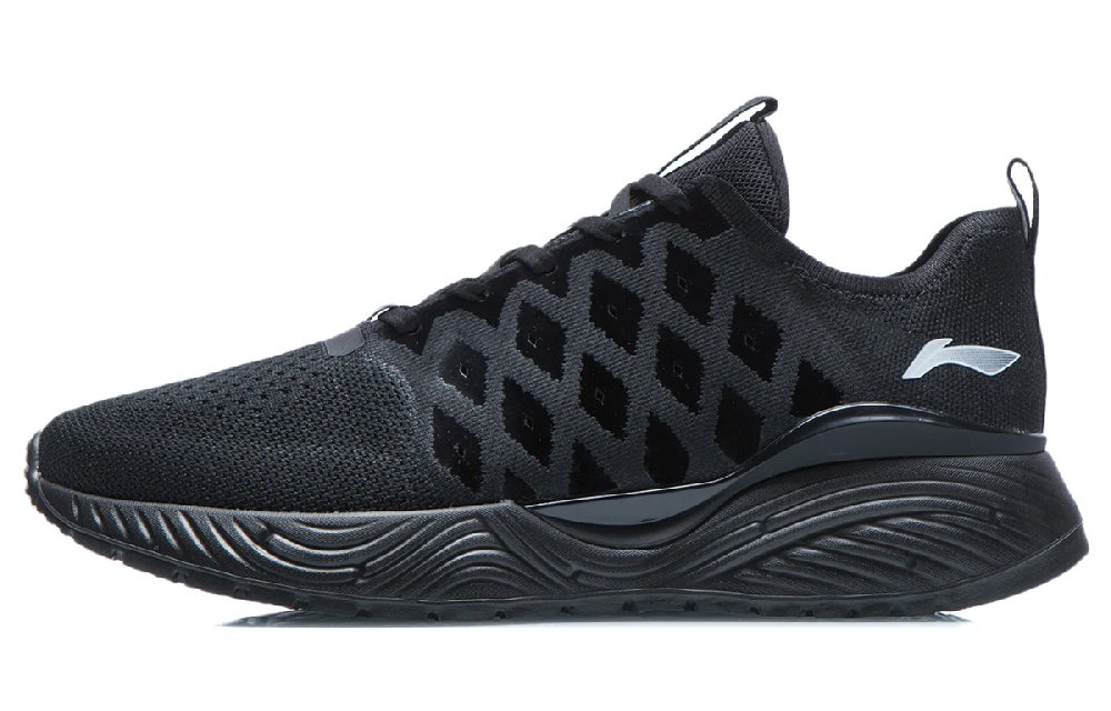 LiNing Shock Absorbing, Non Slip, Wear Resistant, Breathable And Lightweight Low Top Sports Casual Shoes Men's Black