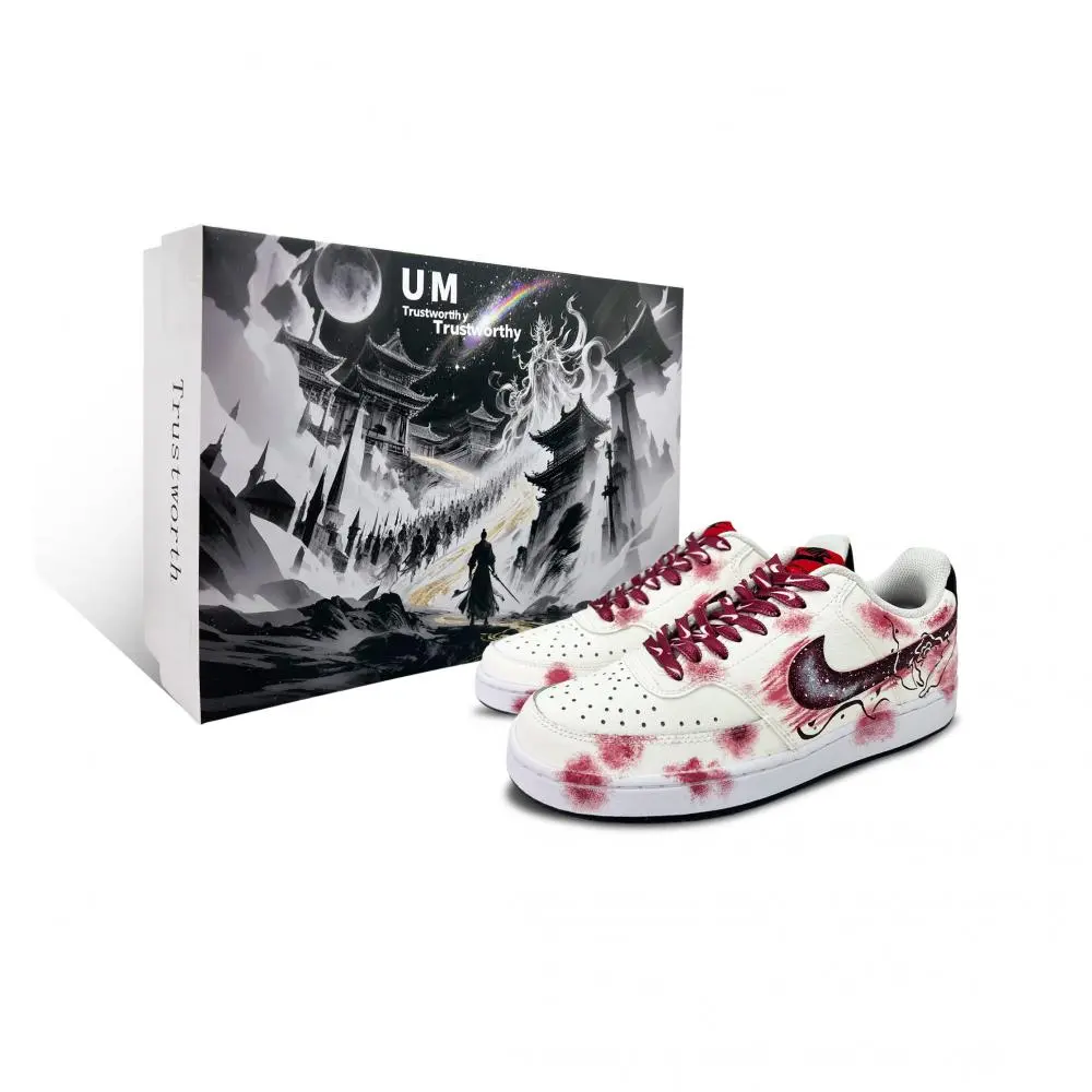 Nike Court Vision 1 Withering Rose SBOX Abrasion Resistant Low top Skateboard Shoes Men's Red