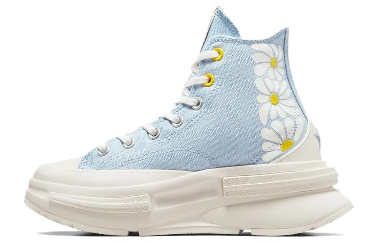 Converse Run Star Legacy Wear-Resistant Coverage High-Top Canvas Shoes Unisex Blue Yellow