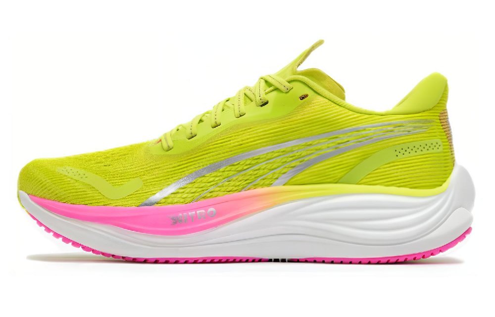 PUMA Velocity Nitro 3 Anti Slip Wear Resistant Low Top Casual Running Shoes Women's Yellow