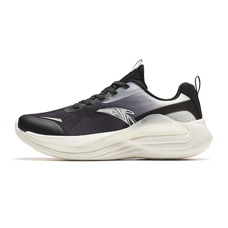 Anta Lingyun 4 Cushioning Wear-Resistant Low-Top Running Shoes Women's Black White