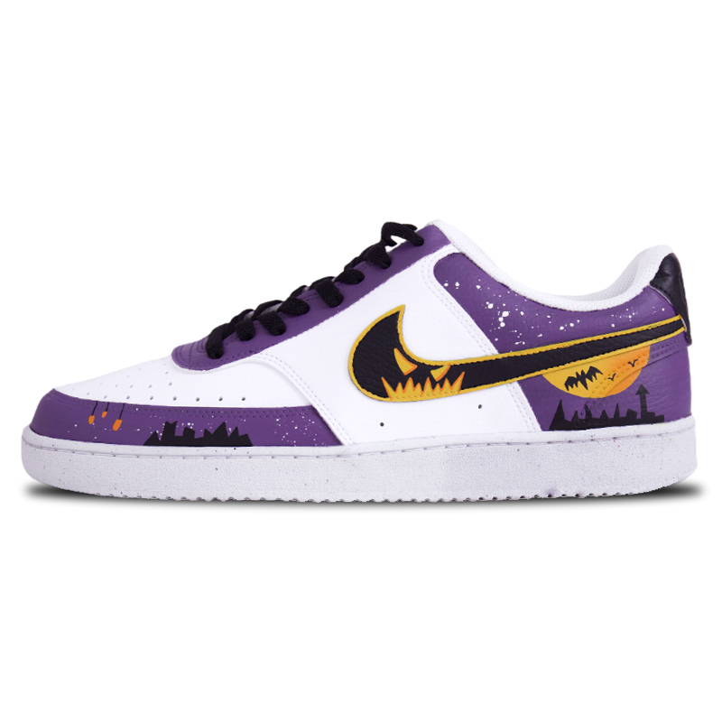 Nike Court Vision Slip-Resistant Cushioning Wear-Resistant Low-Top Skateboard Shoes Men's Purple