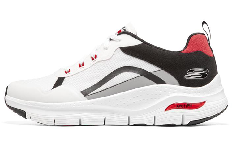 Skechers Arch Fit Shoes 'White Red Black'