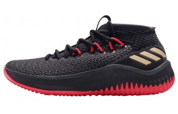 Adidas Dame 4 Black Gold Scarlet