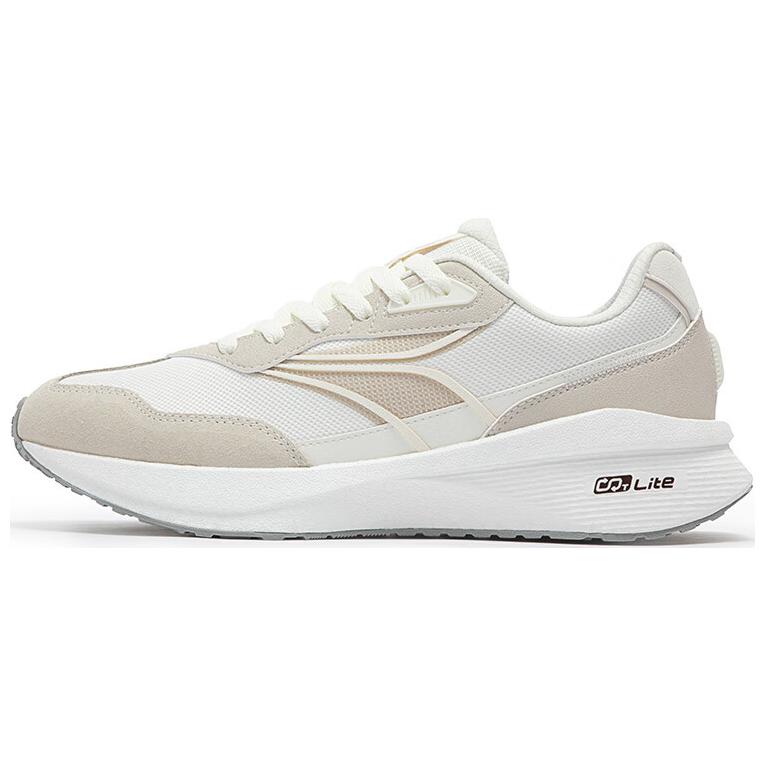 361° Long Wind 4 Wear-Resistant Low-Top Casual Shoes Men's White Beige