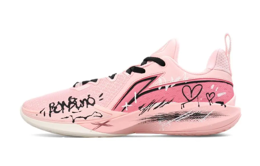 LiNing Speed Ling 2 Cushioning, Breathable, And Resilient Design Low Top Basketball Shoes Men's Pink