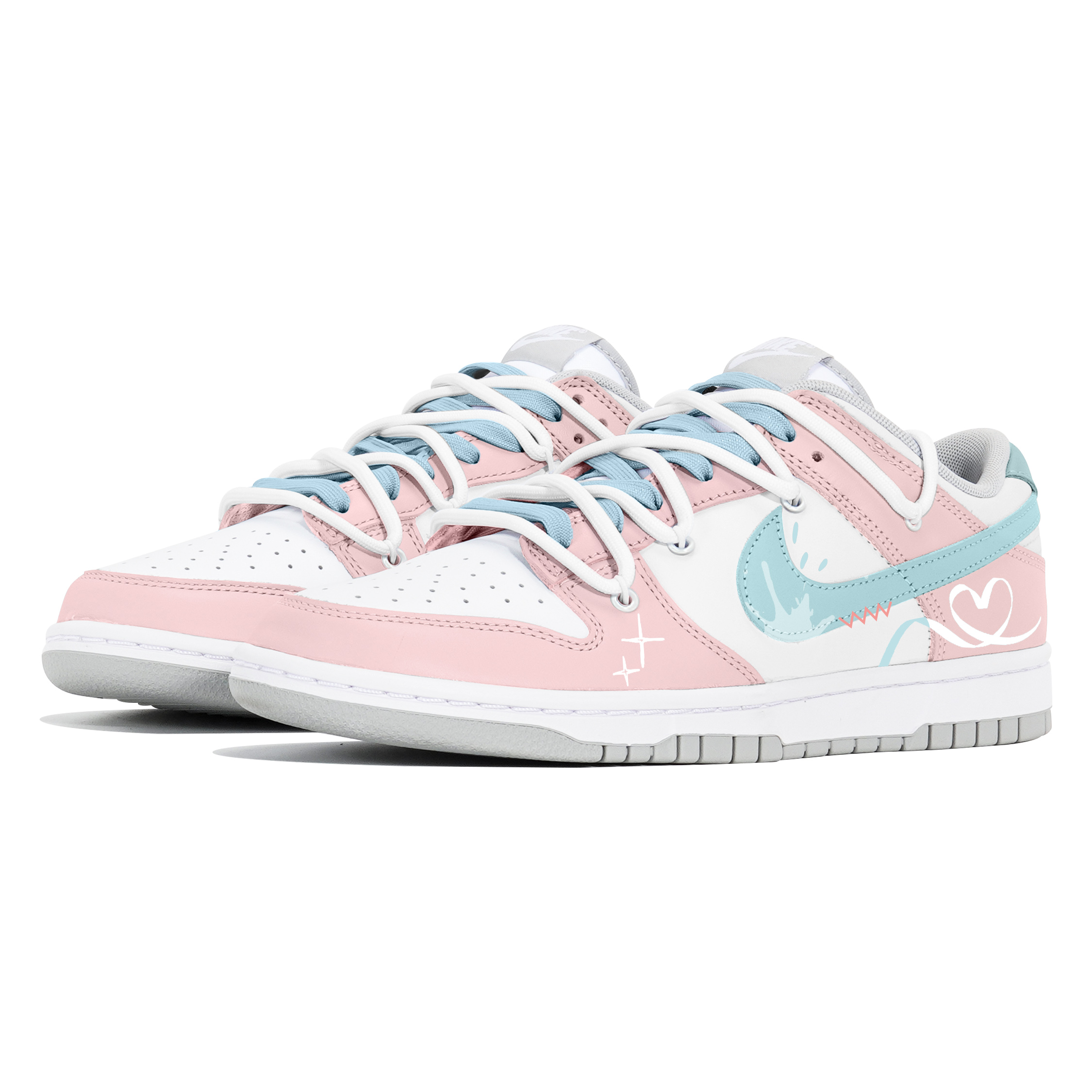 Nike Dunk Joy Lemon Anti-Slip Wear-Resistant Low-Top Skateboard Shoes Women's Pink White Blue купить в интернет-магазине Yoocart с быстрой доставкой по России.