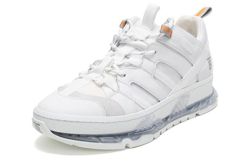 Burberry Union Anti Slip Wear Resistant Mid Top Casual Shoes Men's Pure White