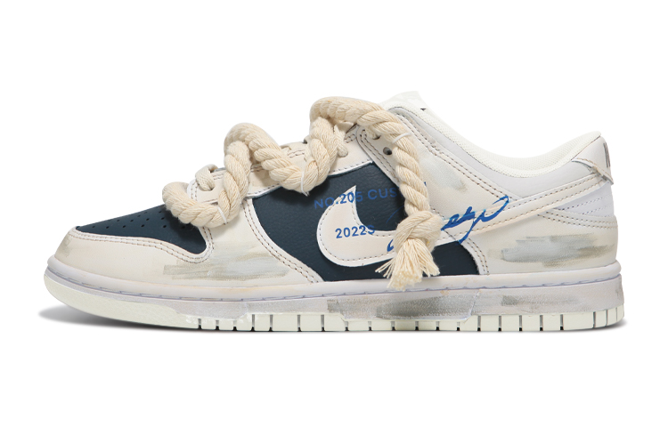Nike Dunk Low Low-Top Skateboard Shoes Women's Marine Blue