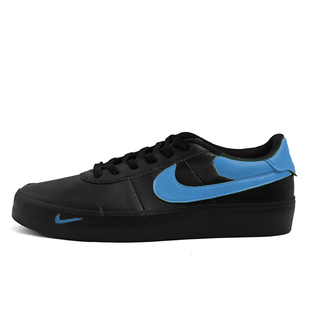 Nike Court Shot Top Blue Anti Slip And Wear Resistant Lightweight Low Top Skateboard Shoes Unisex Black Blue