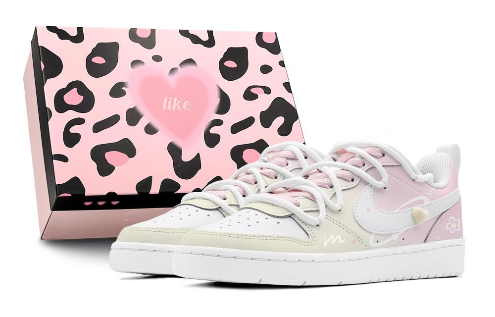 Nike Court Borough Skateboard Shoes Women's Low-Top Pink
