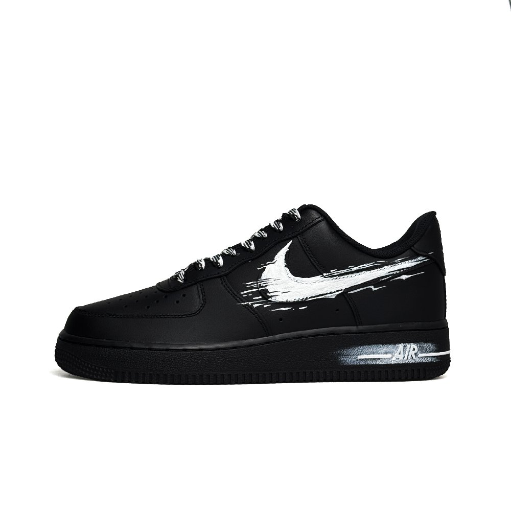 Nike Air Force 1 Anti Slip Wear Resistant Low Top Skateboard Shoes Unisex Black White