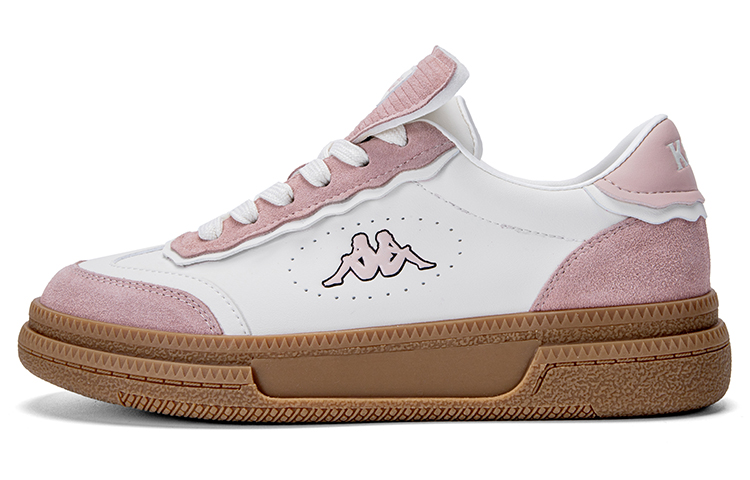 Kappa Anti-Slip Wear-Resistant Low-Top Skateboard Shoes Women's White Pink