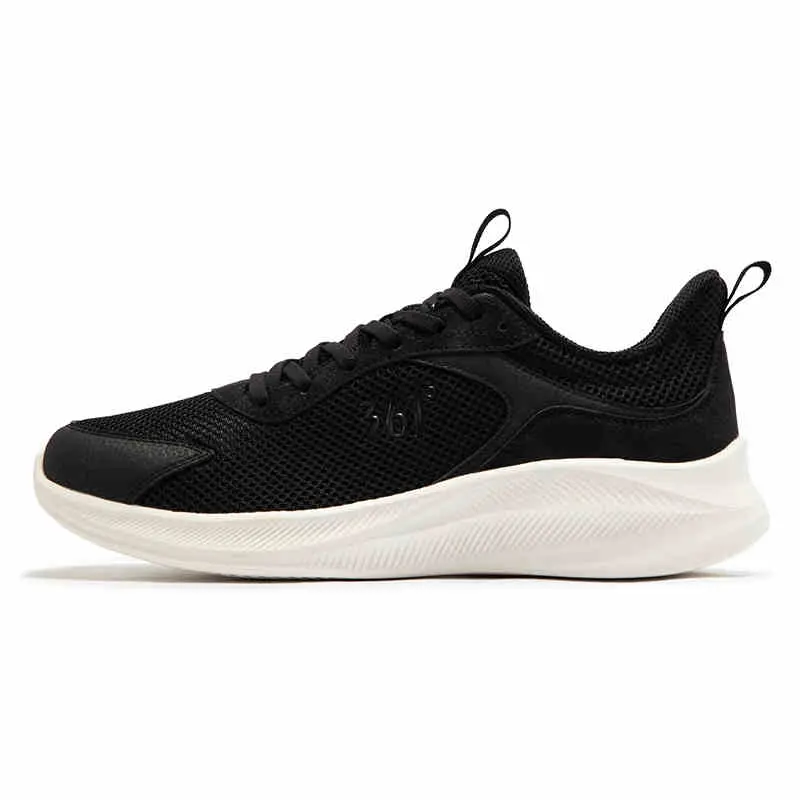 361° Breathable Lightweight Rebound Low Top Casual Running Shoes Men's Black White