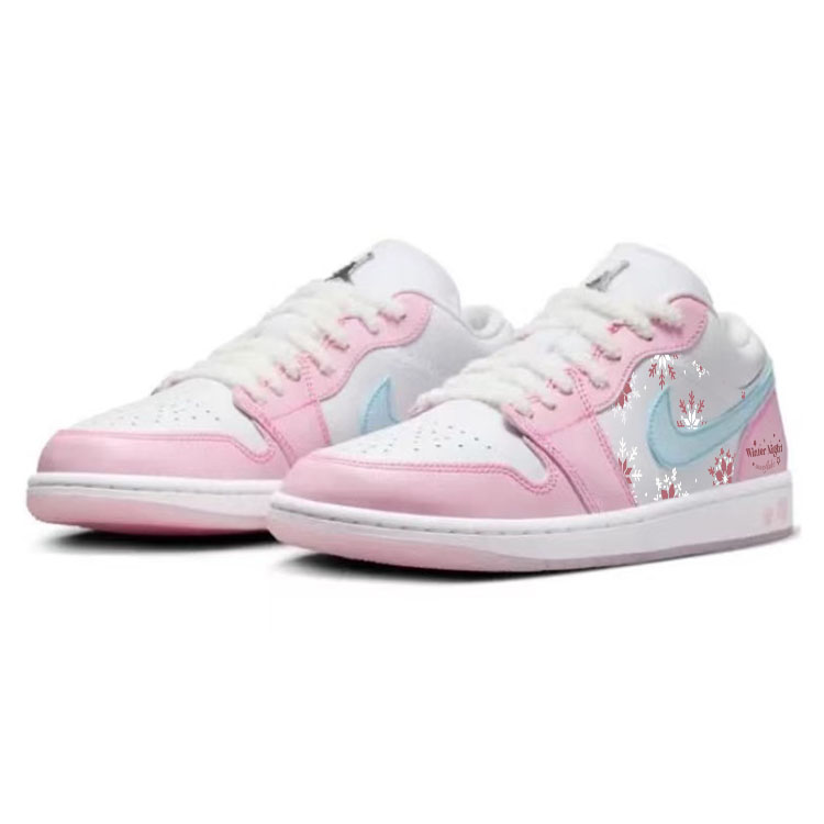 Jordan Cushioned Wear-Resistant Slip-Resistant Low-Top Vintage Basketball Shoes Women's White Pink купить в интернет-магазине Yoocart с быстрой доставкой по России.
