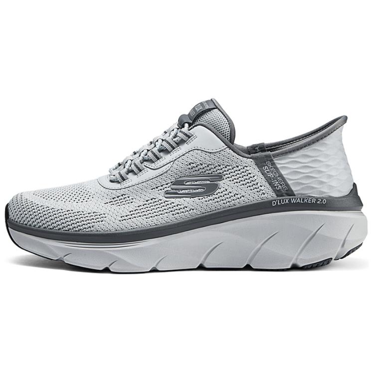 Skechers Cushioned Wear-Resistant Breathable Low-Top Training Running Shoes Men's Gray