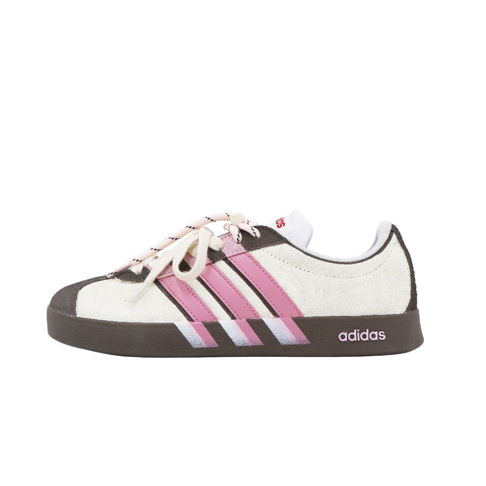 Adidas Neo VL Court Lifestyle Anti Slip Wear Resistant Low Top Skateboard Shoes Unisex Yellow Pink