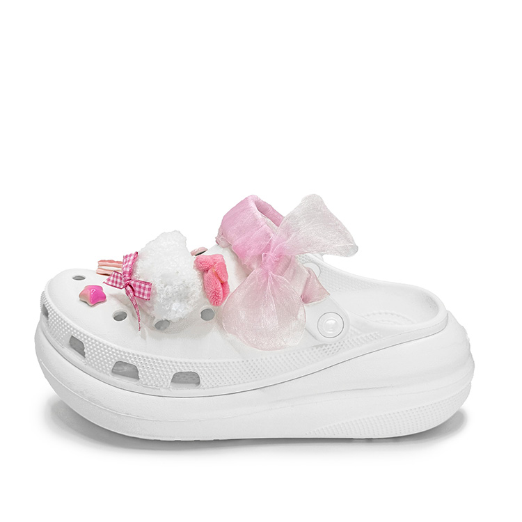 Crocs Crush Clog Sweetheart Dot Clogs Unisex White