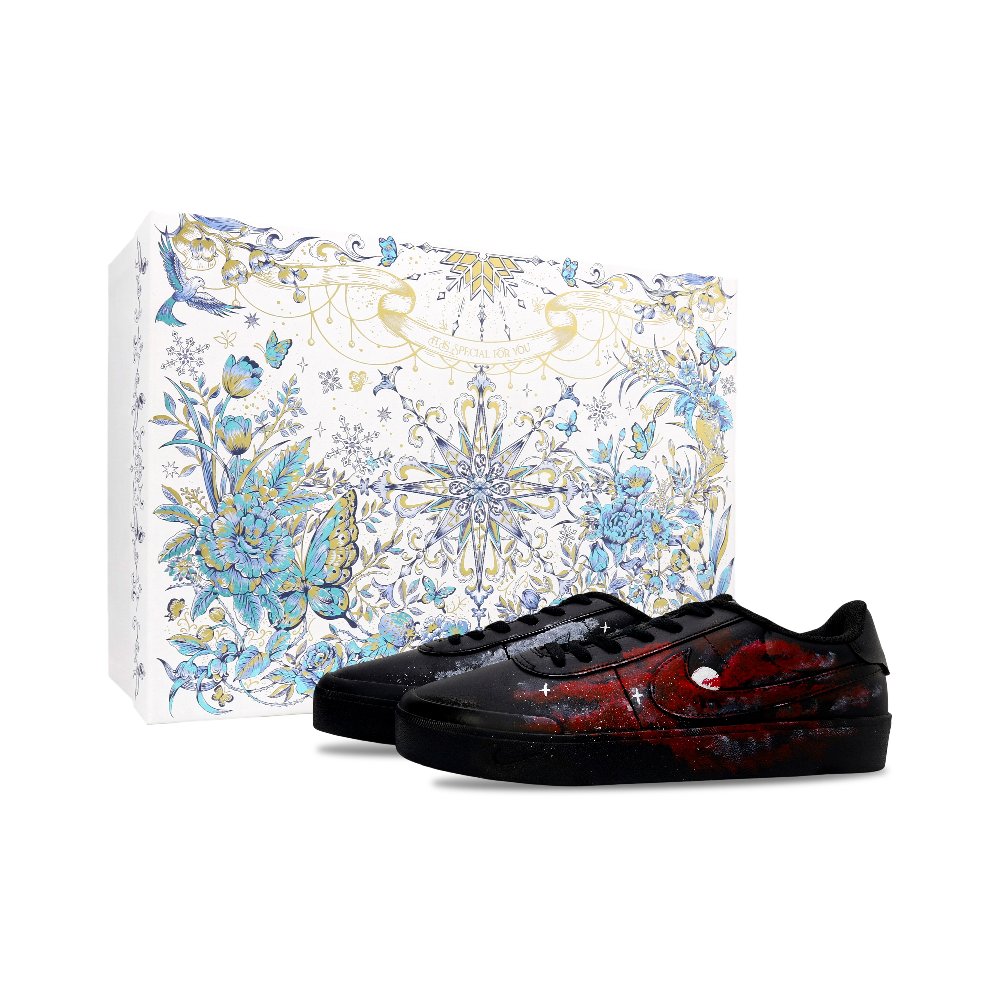 Nike Court Shot Red Moon Box Breathable Low Top Skateboard Shoes Men's Red White Black