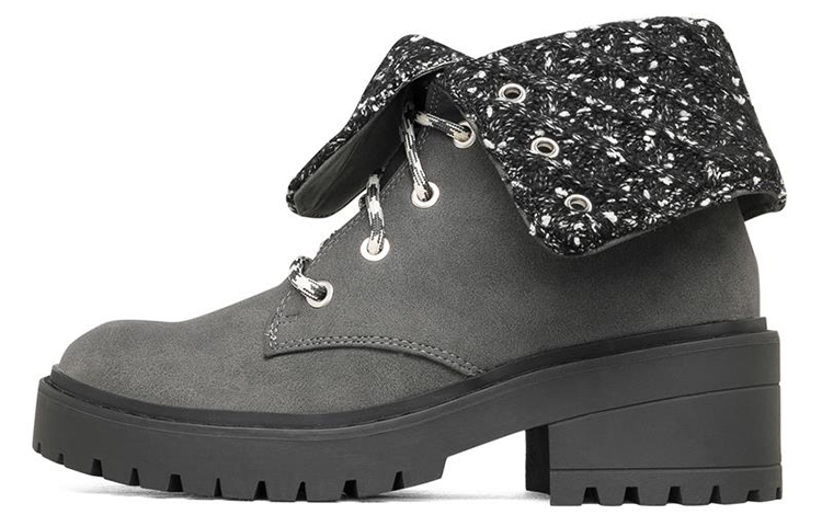 Skechers Teen Spirit Knit Buzz Ankle Boot 'Black Charcoal' Women's