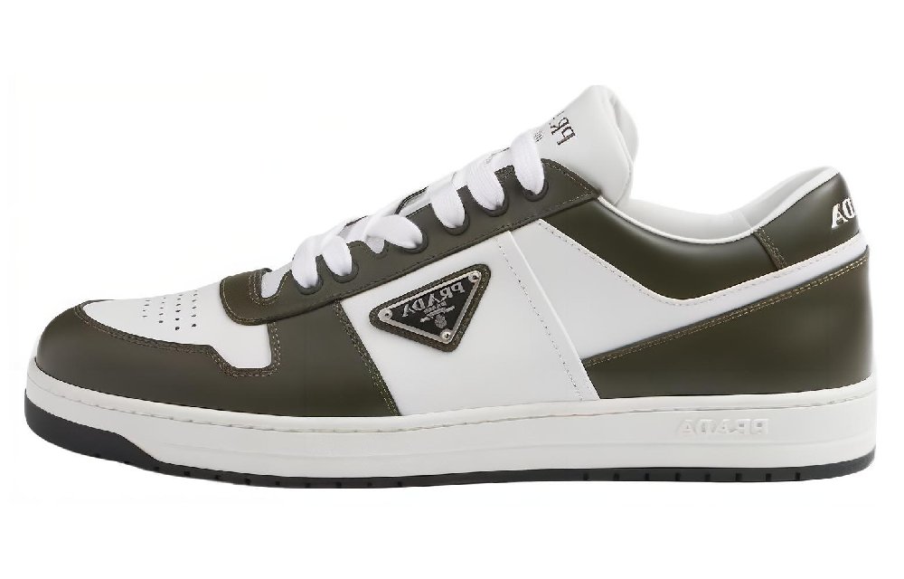 PRADA Downtown Colour-block Leather Sneakers