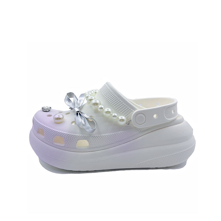 Crocs Crush Clog Clogs Unisex White Purple