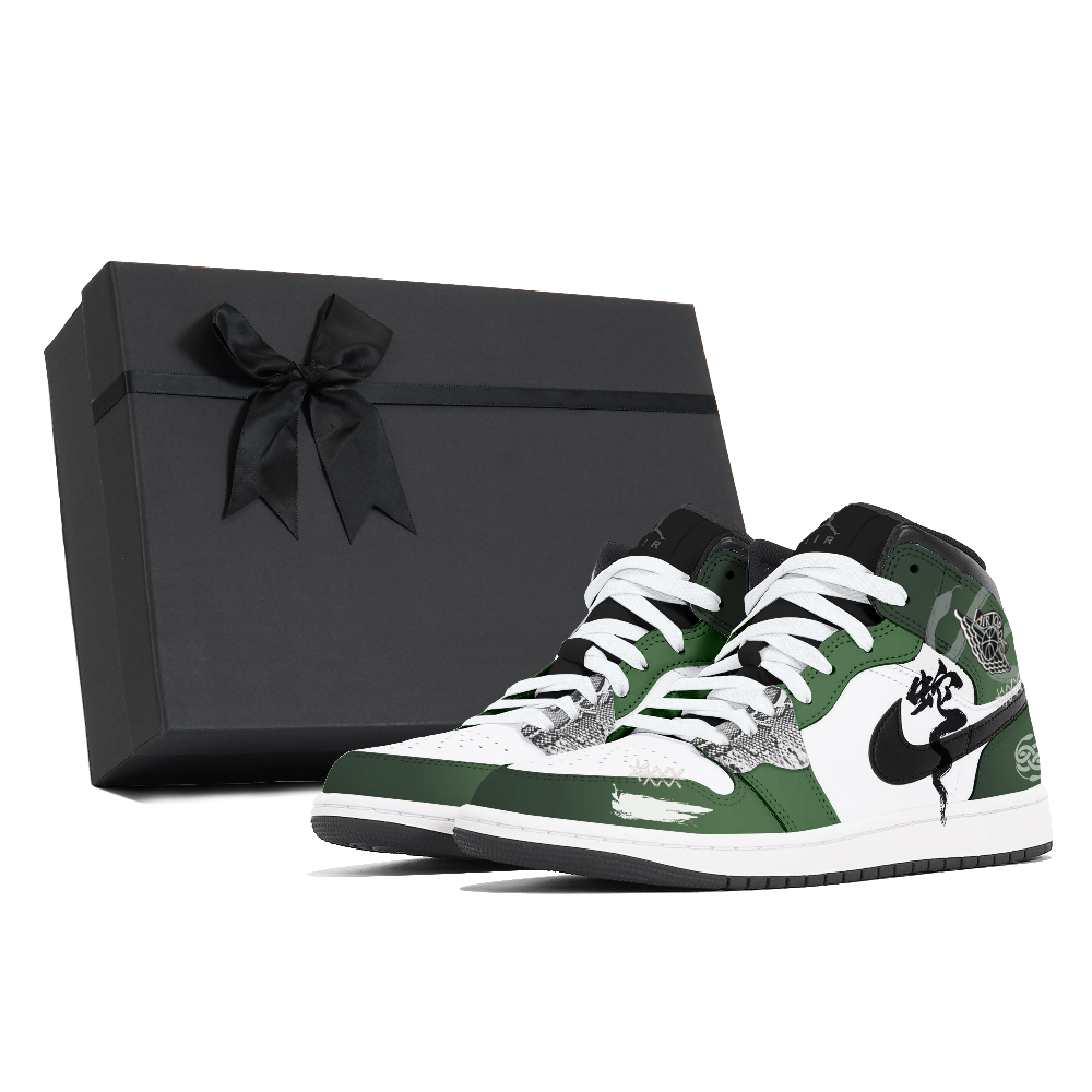 Jordan Air Jordan 1 Abrasion Resistant Mid Top Vintage Basketball Shoes Men's Emerald Green