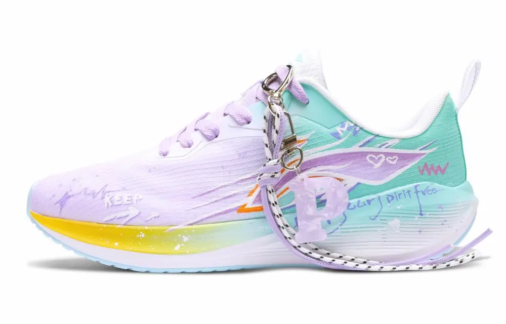 LiNing Wuyue Cushioning, Wear Resistant Low top Casual Running Shoes Men's Light Purple