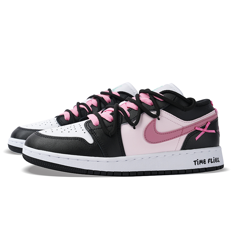Jordan Air Jordan 1 Low Top Vintage Basketball Shoes GS Black Pink купить в интернет-магазине Yoocart с быстрой доставкой по России.