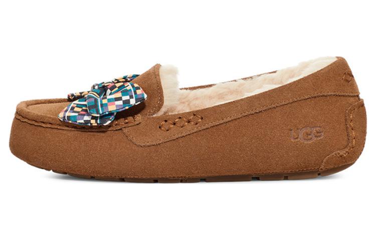 UGG Ansley Bow Slippers 'Tan Blue' Women's