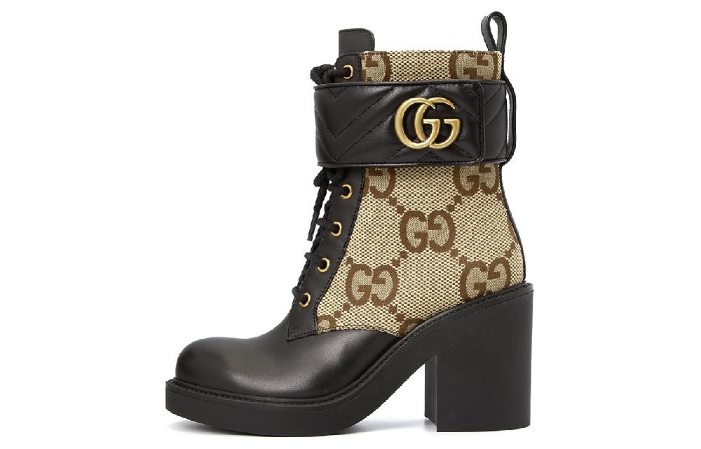GUCCI Women's Double G Ankle Boot 'Camel Ebony' Women's