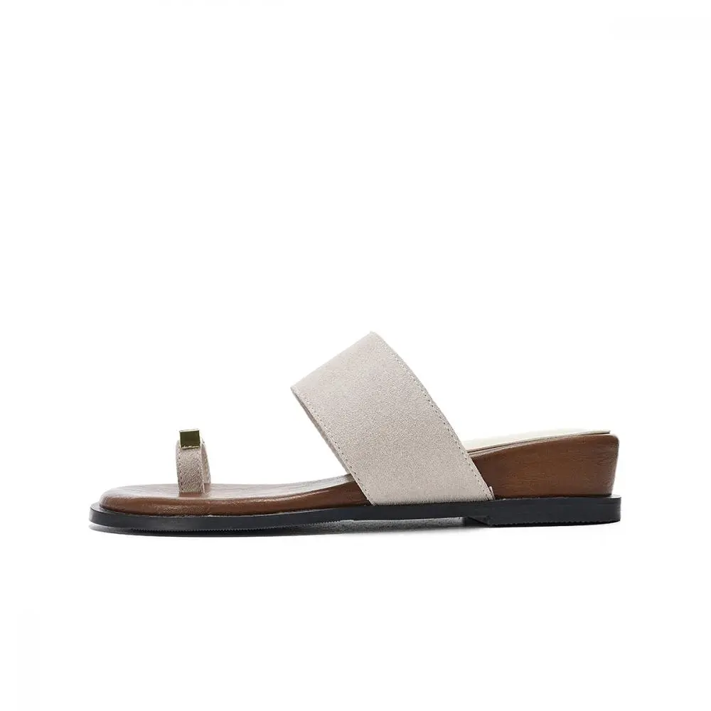 EBLAN Slide Slippers Women's Beige Brown