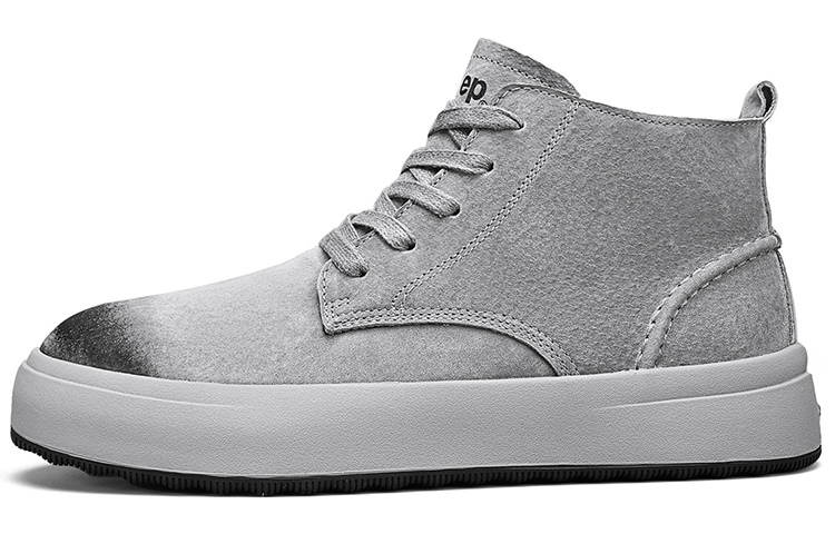 Jeep Wear-Resistant Mid-Top Skateboard Shoes Men's Gray