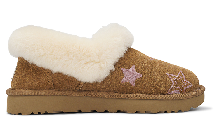 UGG Thermal Slip Resistant Ankle Length Snow Boots Women's Chestnut