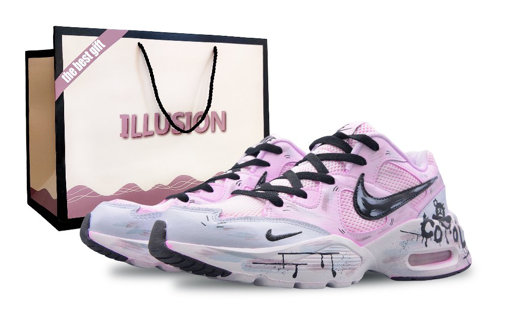 Nike Air Max Fusion Cushioning Support Lightweight Low-Top Casual Running Shoes Women's Pink Purple