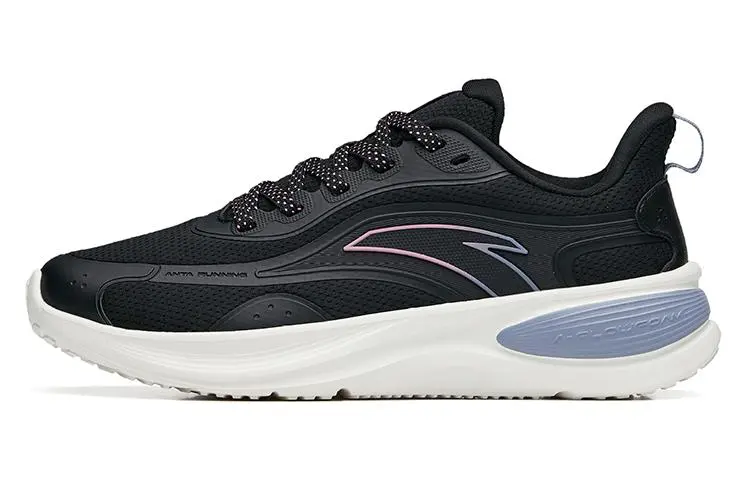 Anta Shock Absorbers Slip Resistant Abrasion Resistant Low top Running Shoes Women's Black