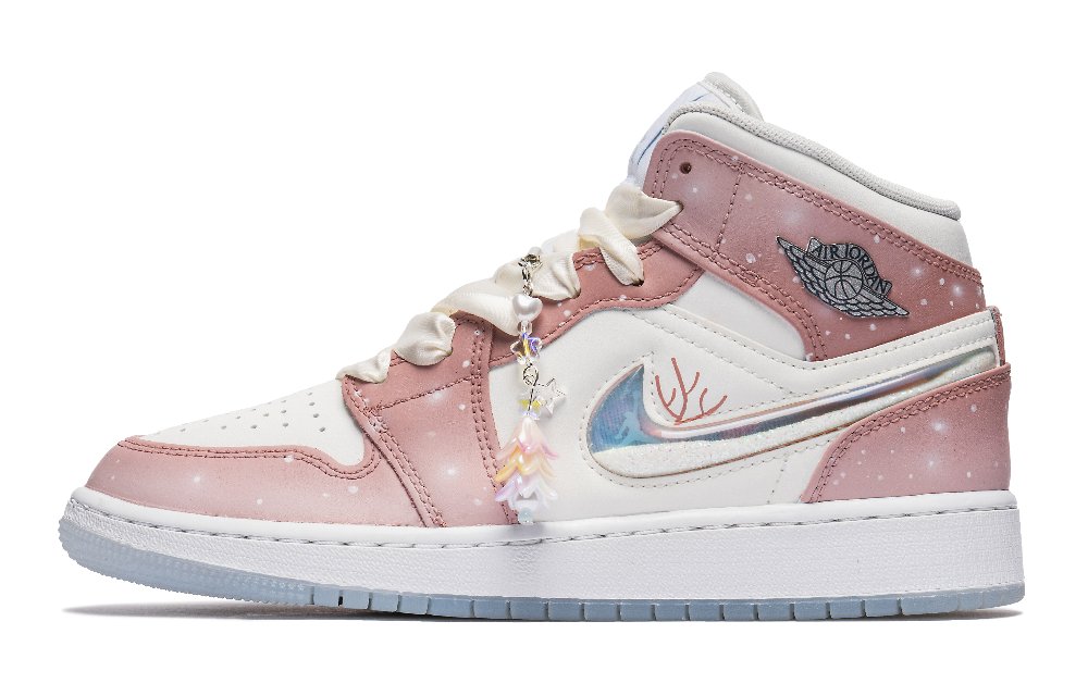 Jordan Air Jordan 1 High Top Skateboard Shoes Women's Pink
