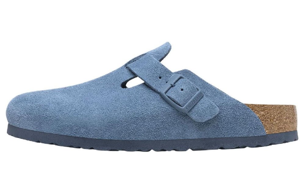 Birkenstock Buckled Suede Leather Slippers