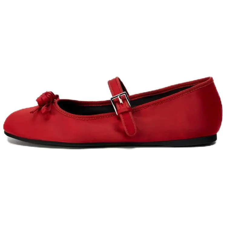 AO YES x ZARA Mary Jane Shoes Women's Red
